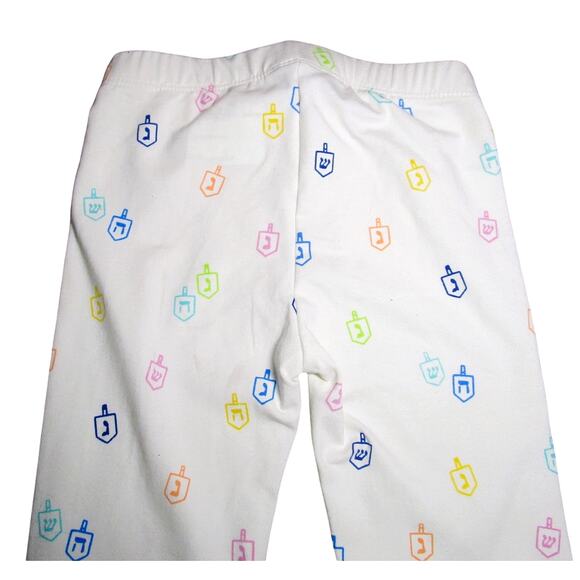Cat & Jack Girl’s Pants Cream Music Notes Print Cotton Elastic Waist Size 4/5 - Picture 4 of 6